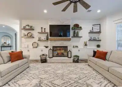 Modern Farmhouse Living Room Remodel in Conroe